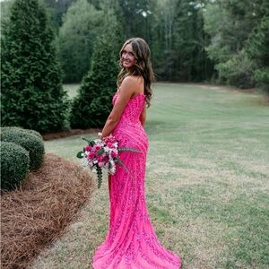Elegant Pink Evening Gown